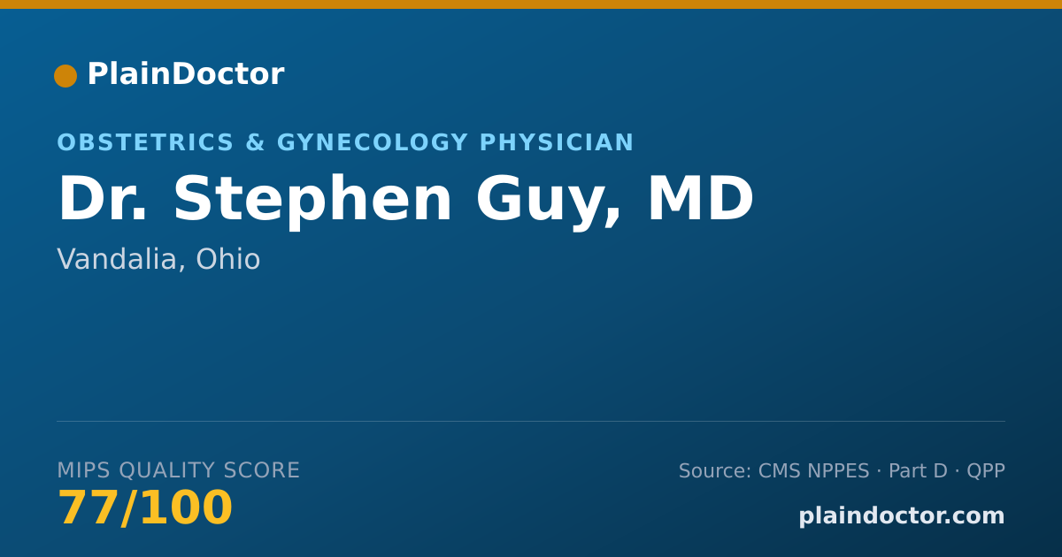 Shareable card for Stephen Guy, MD - Obstetrics & Gynecology Physician, Vandalia, OH
