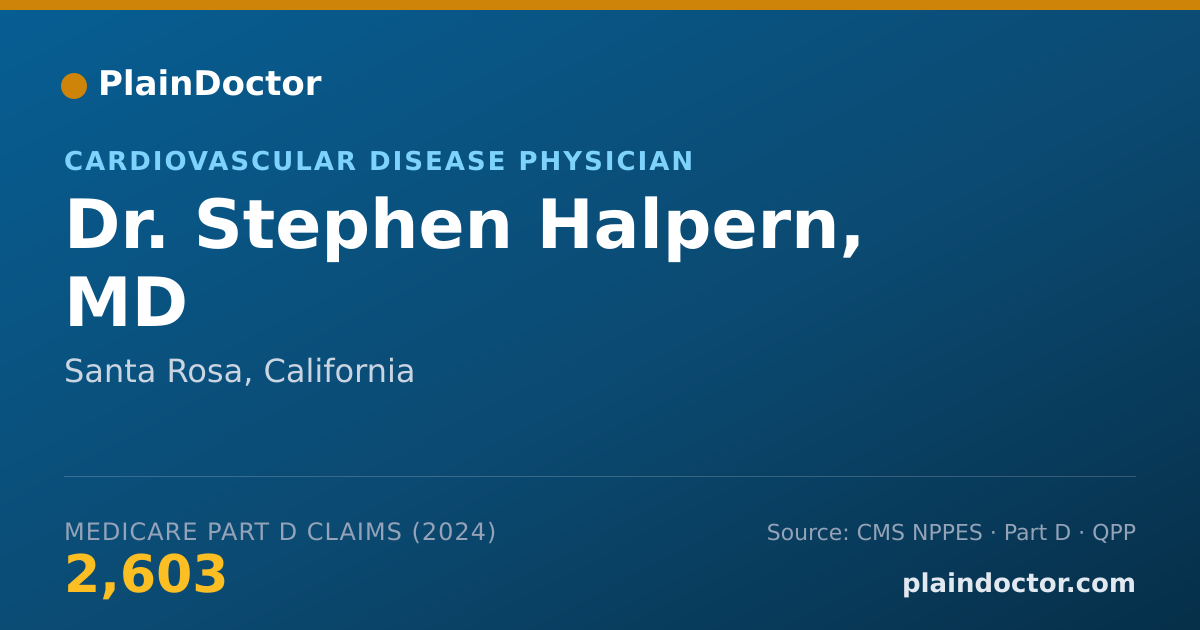 Shareable card for Stephen Halpern, MD - Cardiovascular Disease Physician, Santa Rosa, CA
