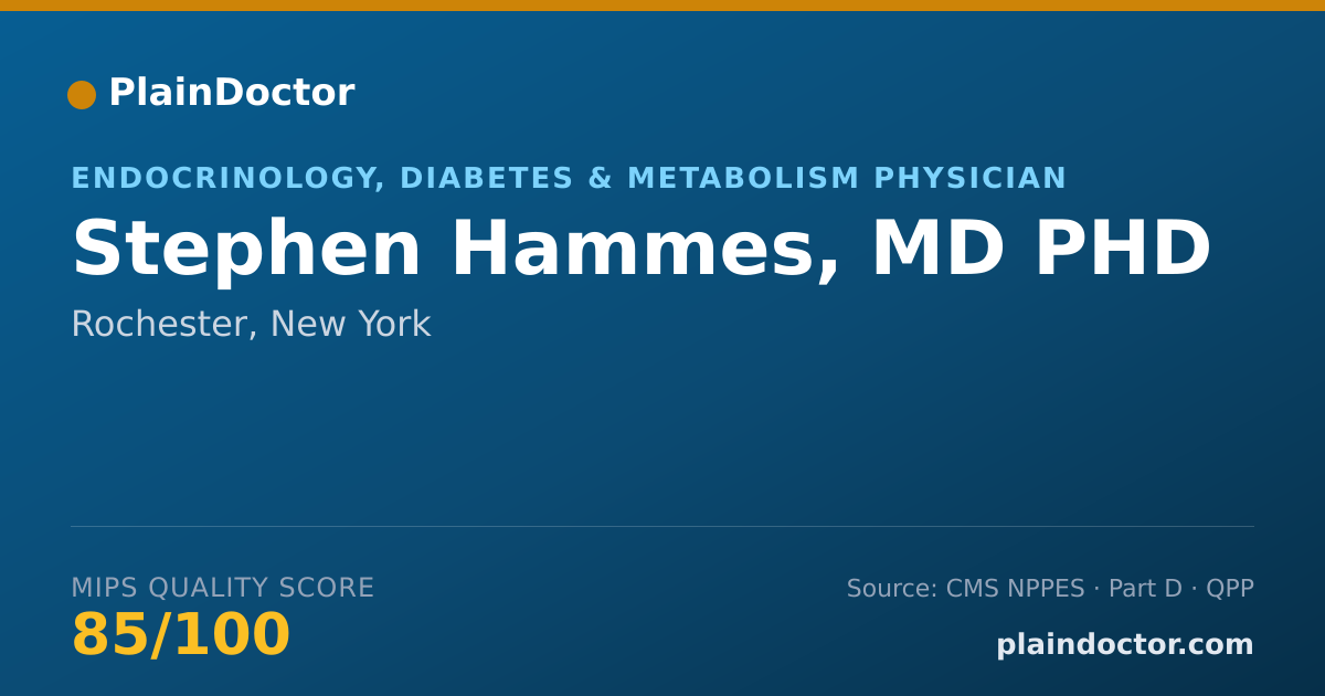 Shareable card for Stephen Hammes, MD PHD - Endocrinology, Diabetes & Metabolism Physician, Rochester, NY