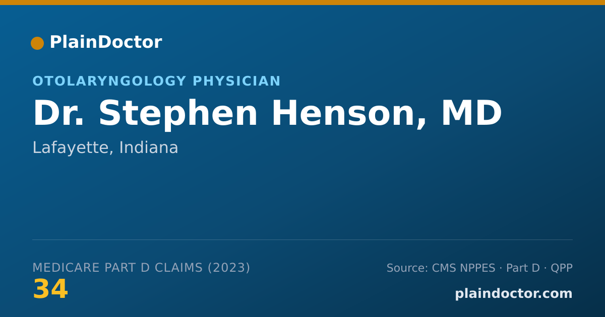 Shareable card for Stephen Henson, MD - Otolaryngology Physician, Lafayette, IN