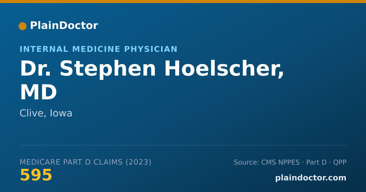 Shareable card for Stephen Hoelscher, MD - Internal Medicine Physician, Clive, IA