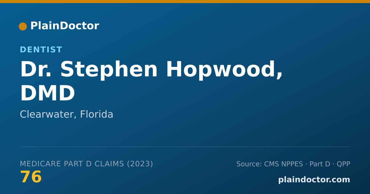 Shareable card for Stephen Hopwood, DMD - Dentist, Clearwater, FL