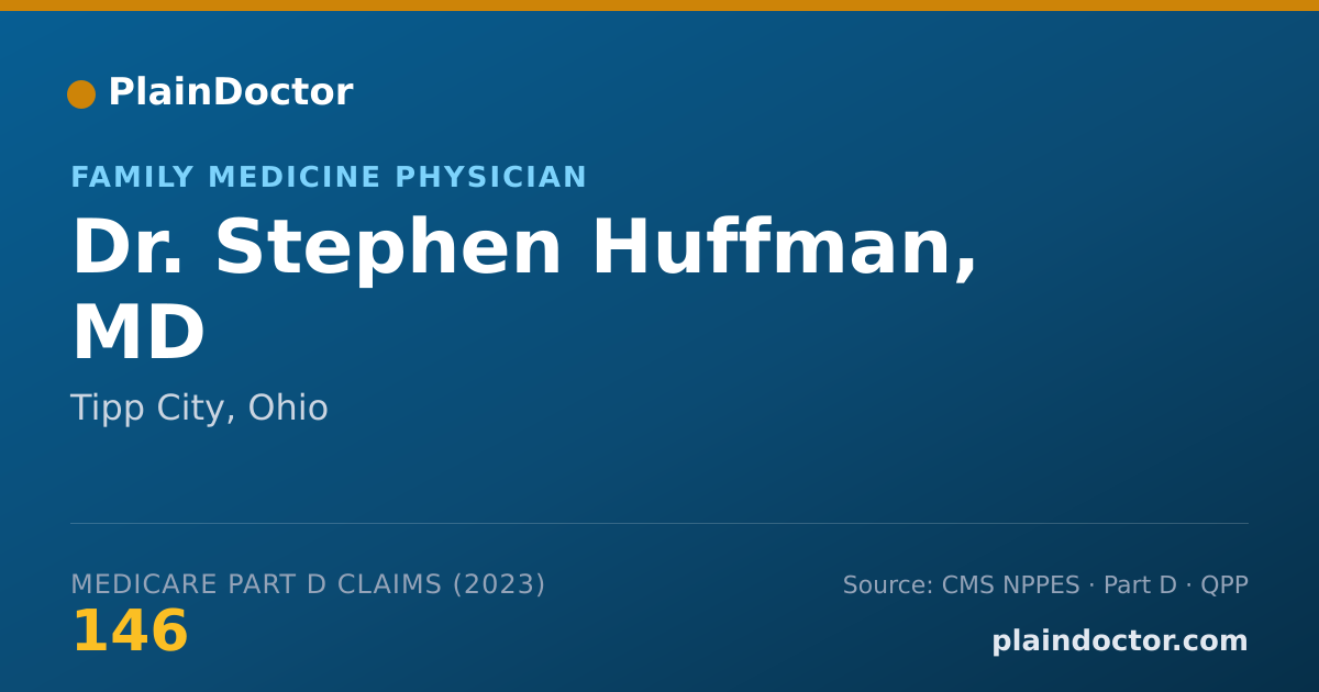 Shareable card for Stephen Huffman, MD - Family Medicine Physician, Tipp City, OH