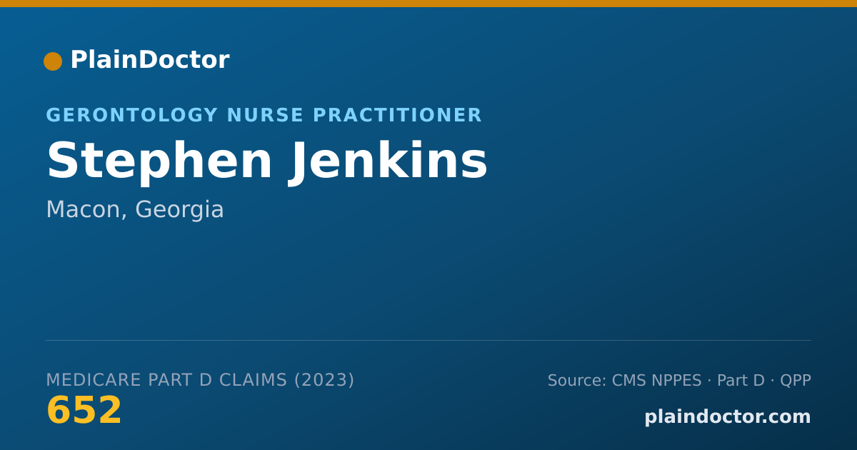 Shareable card for Stephen Jenkins - Gerontology Nurse Practitioner, Macon, GA