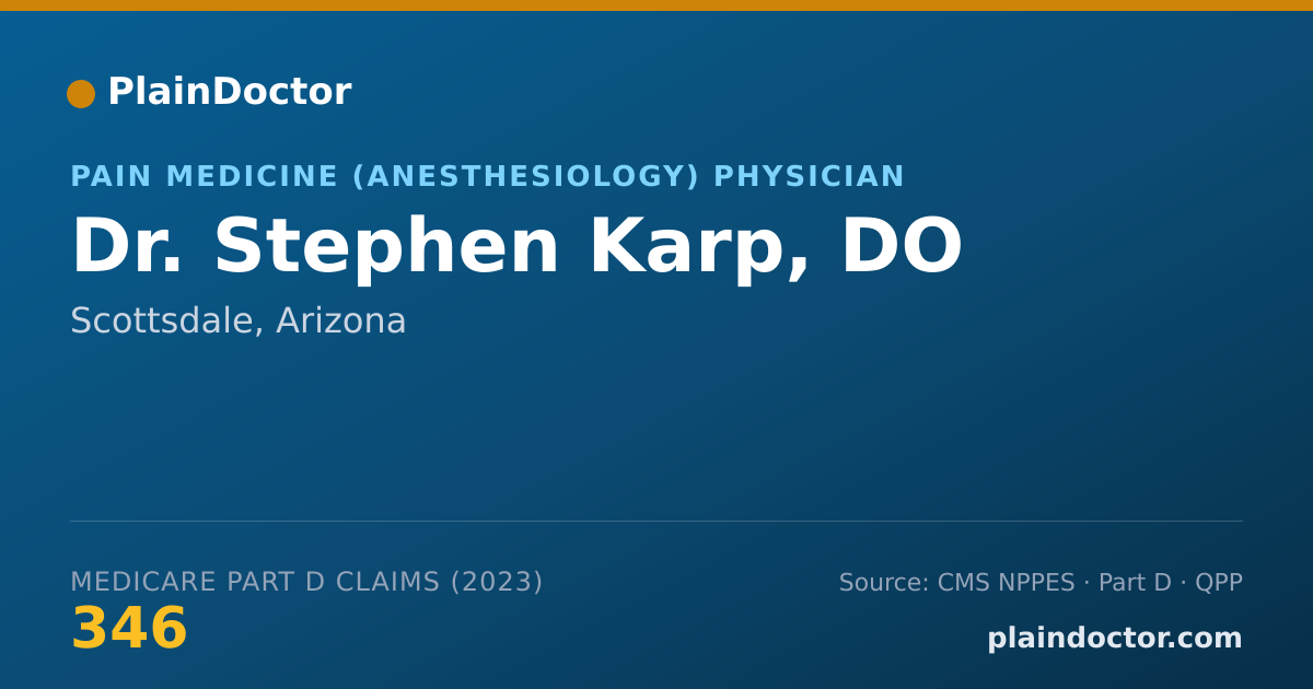 Shareable card for Stephen Karp, DO - Pain Medicine (Anesthesiology) Physician, Scottsdale, AZ
