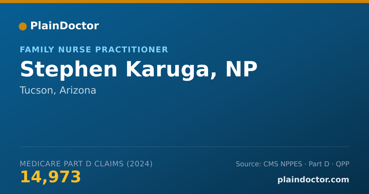 Shareable card for Stephen Karuga, NP - Psychiatric/Mental Health Nurse Practitioner, Tucson, AZ