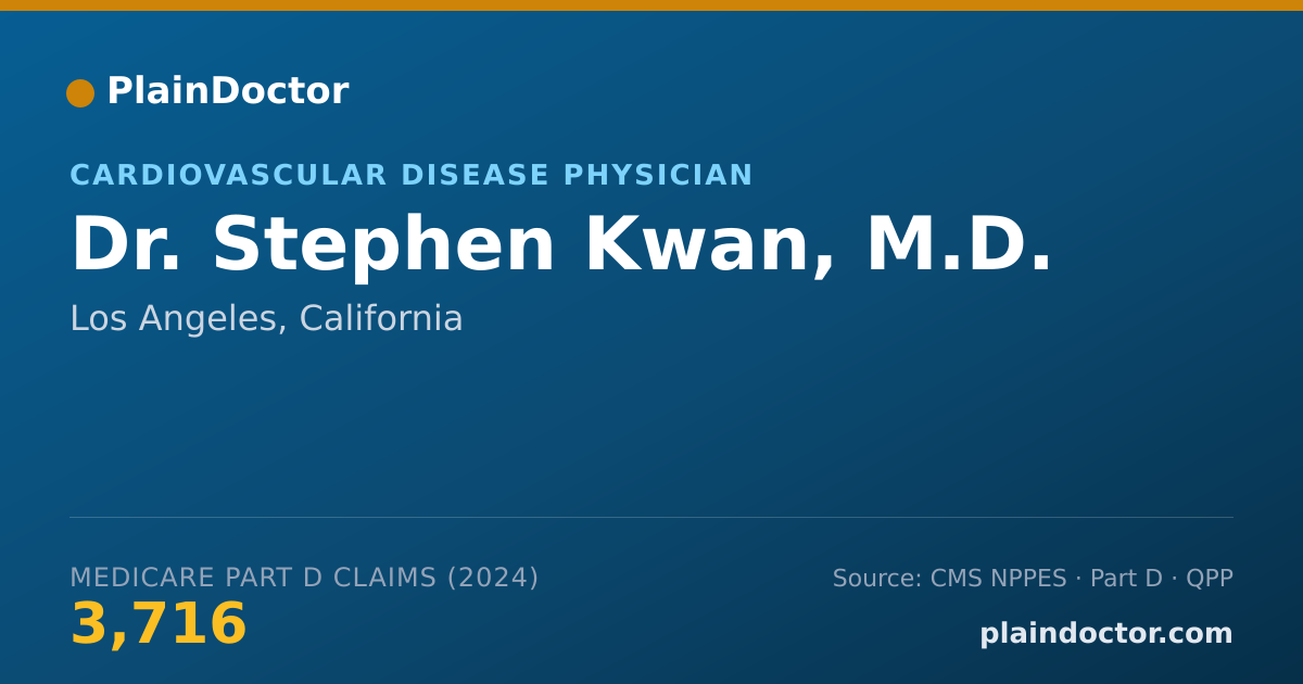 Shareable card for Stephen Kwan, M.D. - Cardiovascular Disease Physician, Los Angeles, CA
