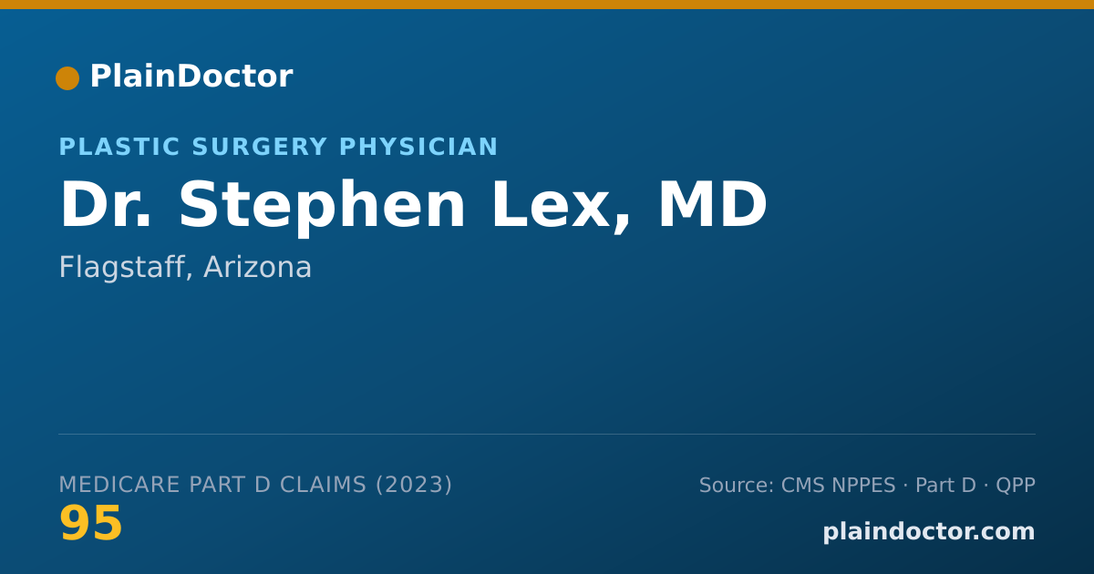 Shareable card for Stephen Lex, MD - Plastic Surgery Physician, Flagstaff, AZ