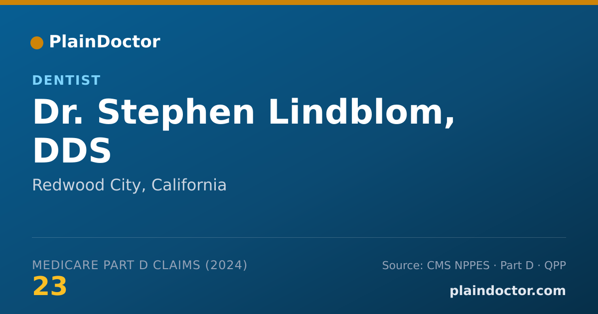 Shareable card for Stephen Lindblom, DDS - Dentist, Redwood City, CA