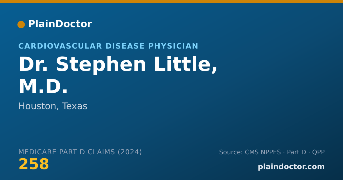 Shareable card for Stephen Little, M.D. - Cardiovascular Disease Physician, Houston, TX