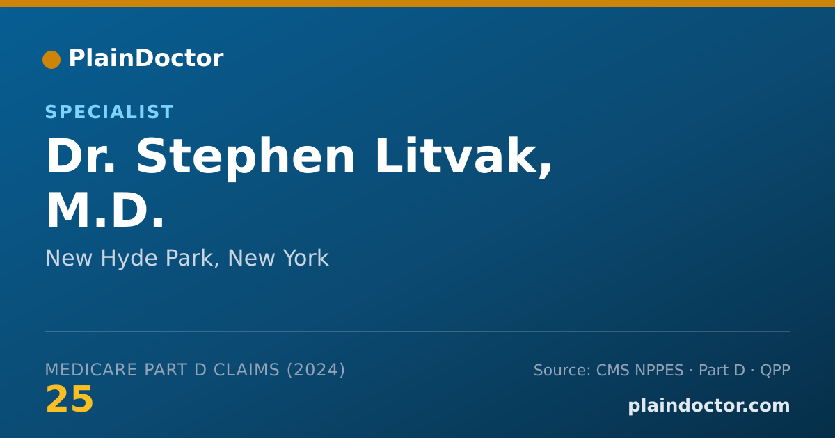 Shareable card for Stephen Litvak, M.D. - Specialist, New Hyde Park, NY
