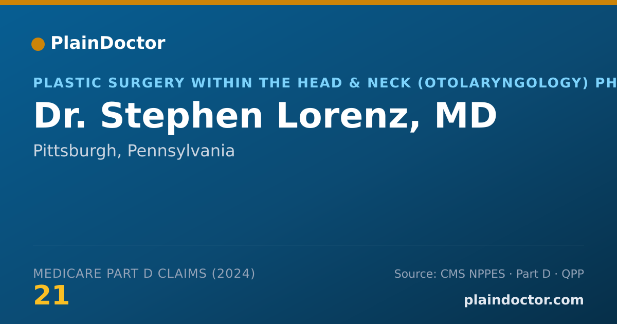 Shareable card for Stephen Lorenz, MD - Plastic Surgery within the Head & Neck (Otolaryngology) Physician, Pittsburgh, PA