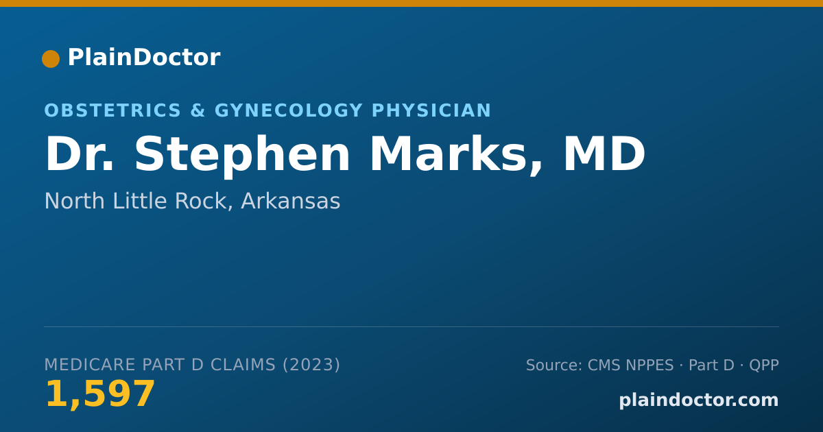 Shareable card for Stephen Marks, MD - Obstetrics & Gynecology Physician, North Little Rock, AR