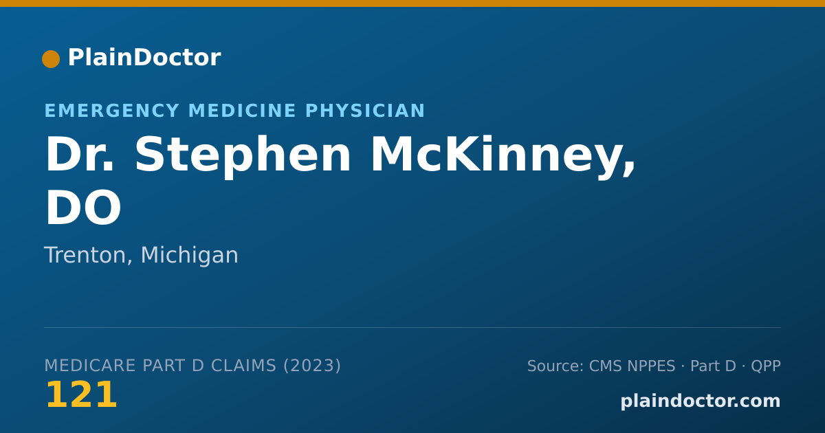 Shareable card for Stephen McKinney, DO - Emergency Medicine Physician, Trenton, MI