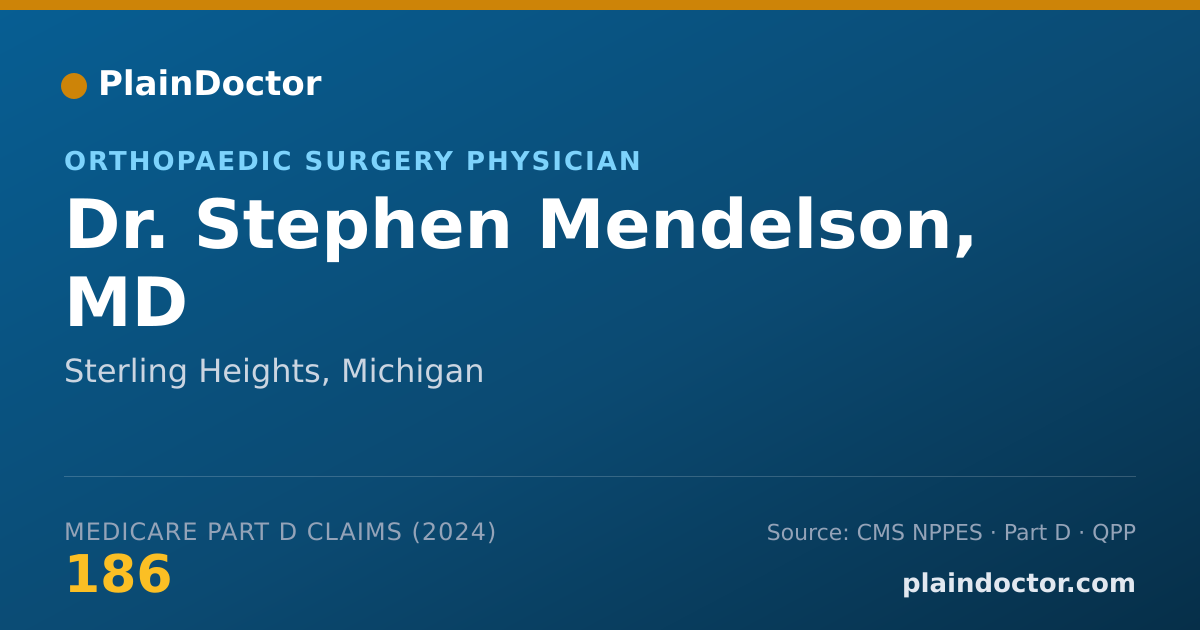 Shareable card for Stephen Mendelson, MD - Orthopaedic Surgery Physician, Sterling Heights, MI