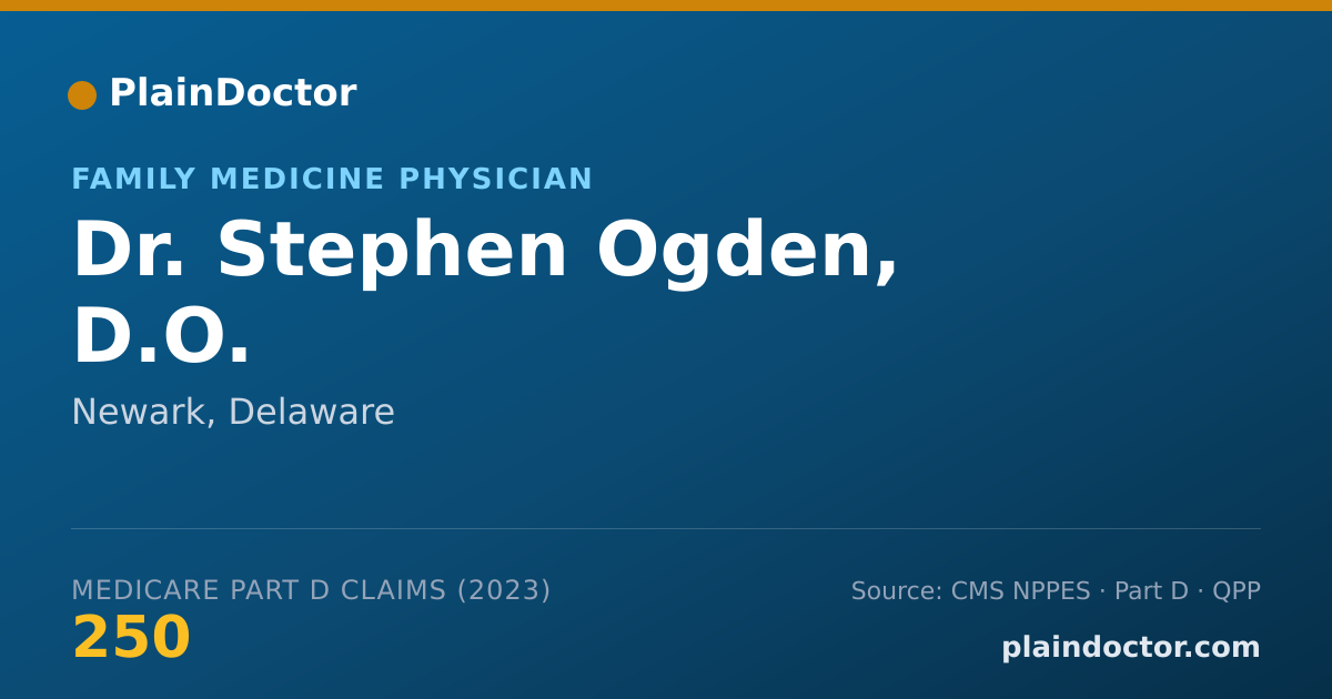Shareable card for Stephen Ogden, D.O. - Family Medicine Physician, Newark, DE