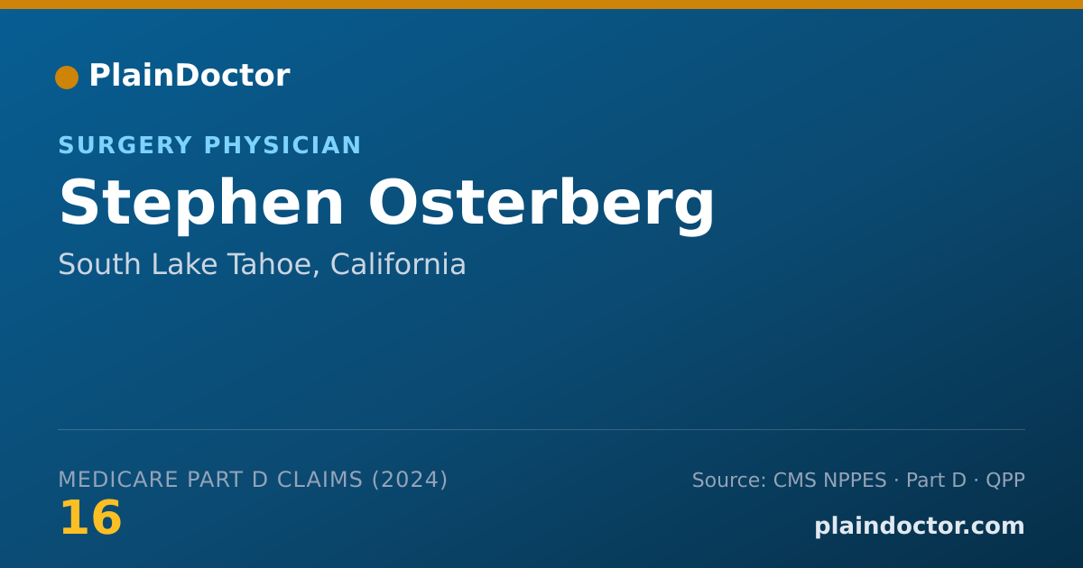 Shareable card for Stephen Osterberg - Surgery Physician, South Lake Tahoe, CA