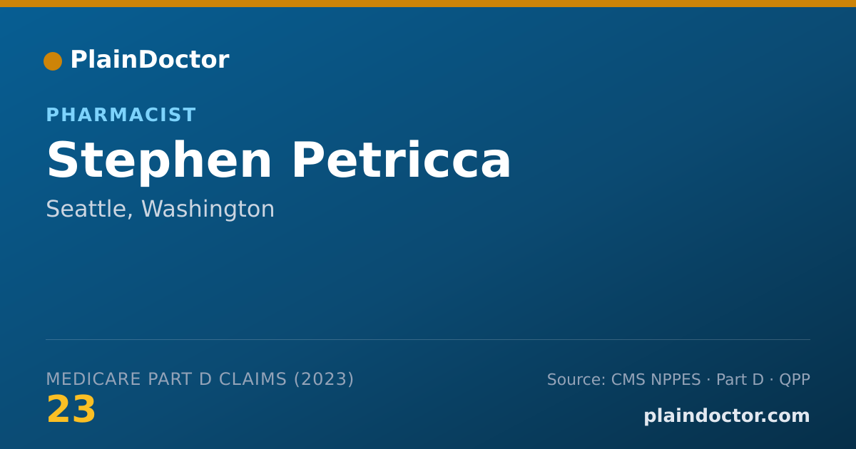 Shareable card for Stephen Petricca - Pharmacist, Seattle, WA