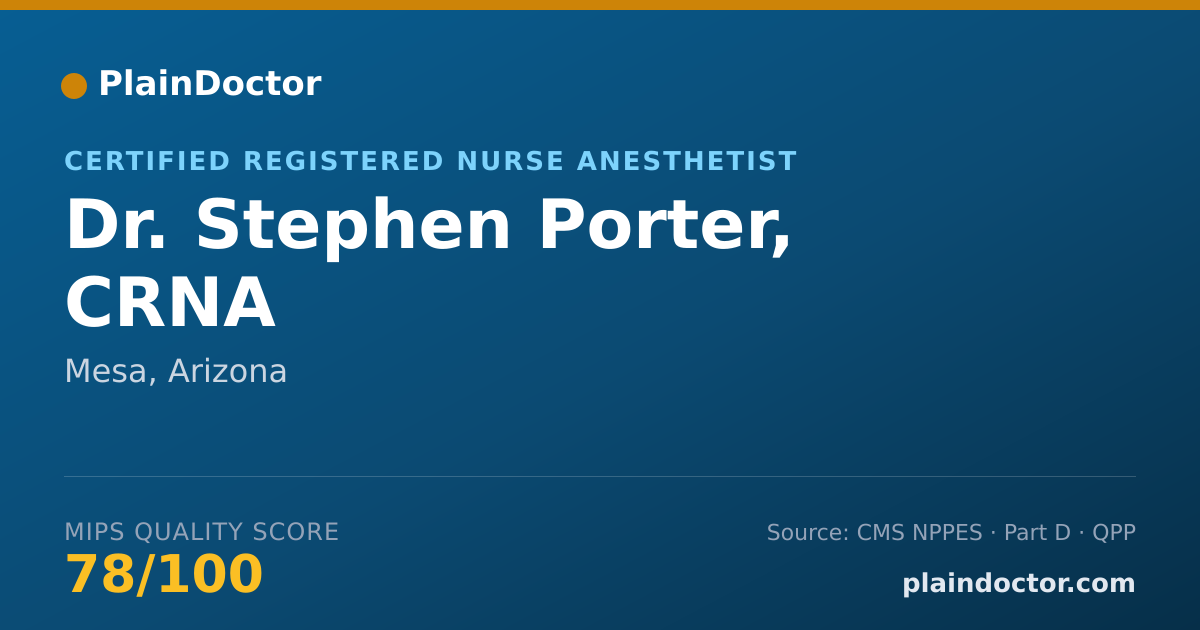 Shareable card for Stephen Porter, CRNA - Certified Registered Nurse Anesthetist, Mesa, AZ