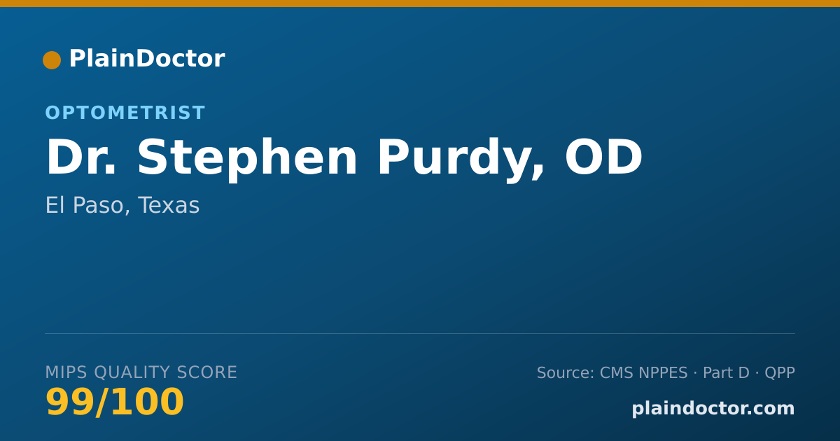 Shareable card for Stephen Purdy, OD - Optometrist, El Paso, TX