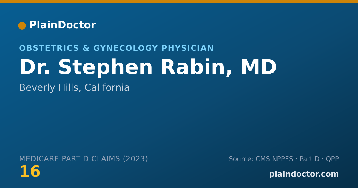 Shareable card for Stephen Rabin, MD - Obstetrics & Gynecology Physician, Beverly Hills, CA