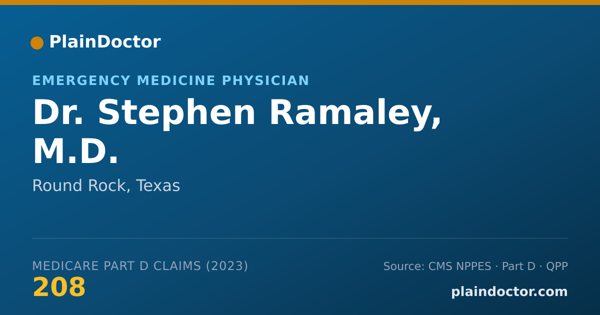 Shareable card for Stephen Ramaley, M.D. - Emergency Medicine Physician, Round Rock, TX