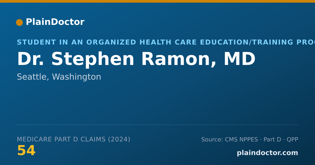 Shareable card for Stephen Ramon, MD - Student in an Organized Health Care Education/Training Program, Seattle, WA