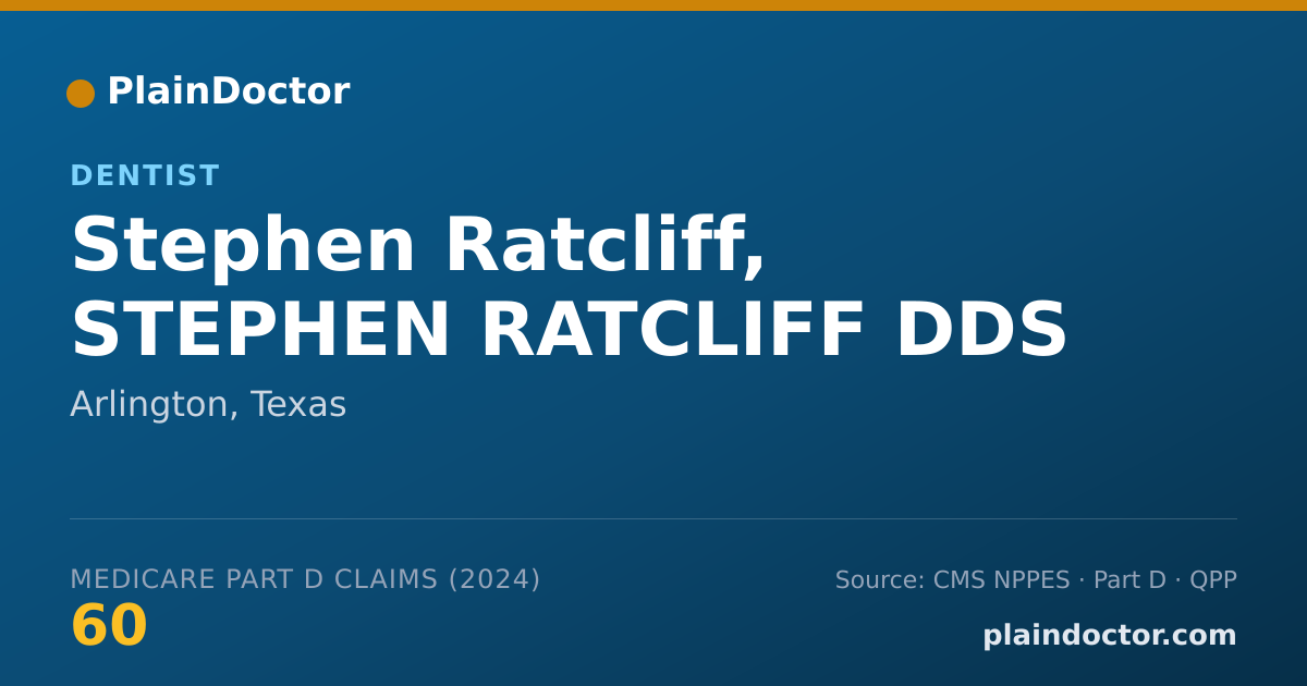 Shareable card for Stephen Ratcliff, STEPHEN RATCLIFF DDS - Dentist, Arlington, TX