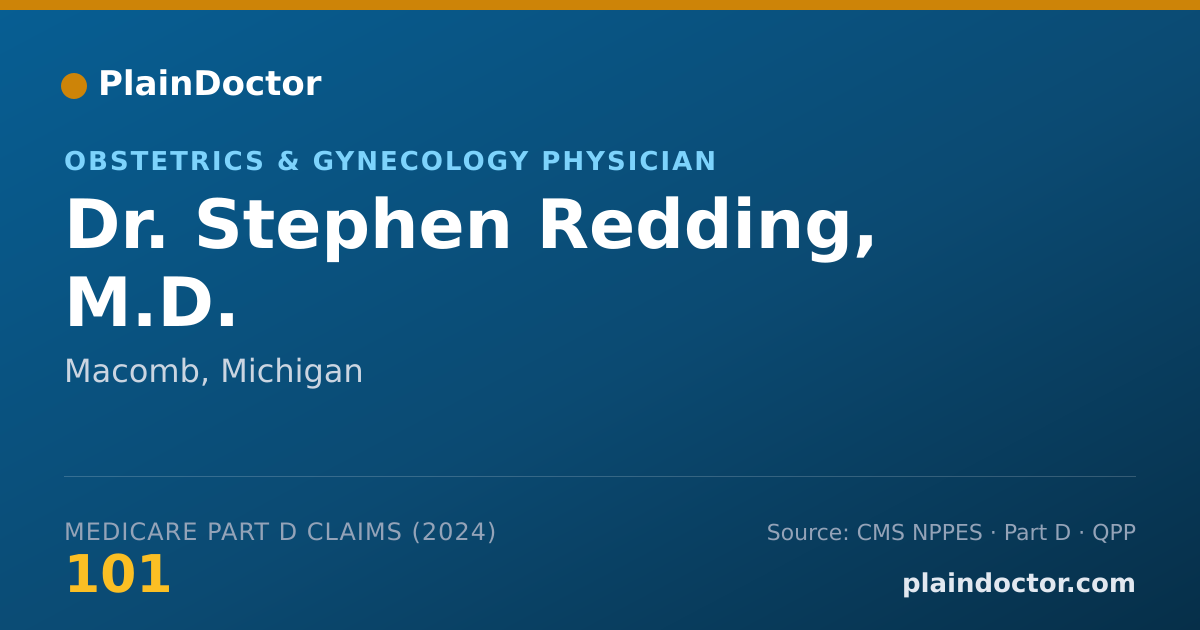 Shareable card for Stephen Redding, M.D. - Obstetrics & Gynecology Physician, Macomb, MI