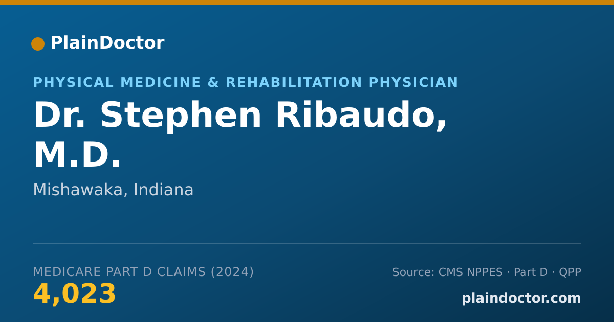 Shareable card for Stephen Ribaudo, M.D. - Physical Medicine & Rehabilitation Physician, Mishawaka, IN
