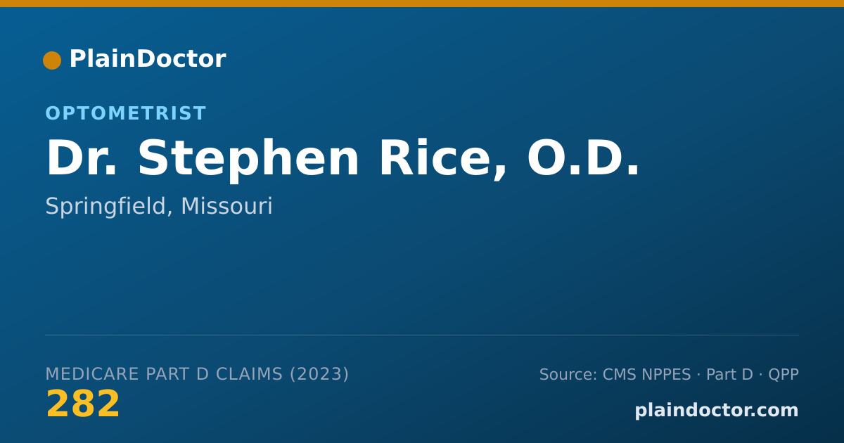Shareable card for Stephen Rice, O.D. - Optometrist, Springfield, MO