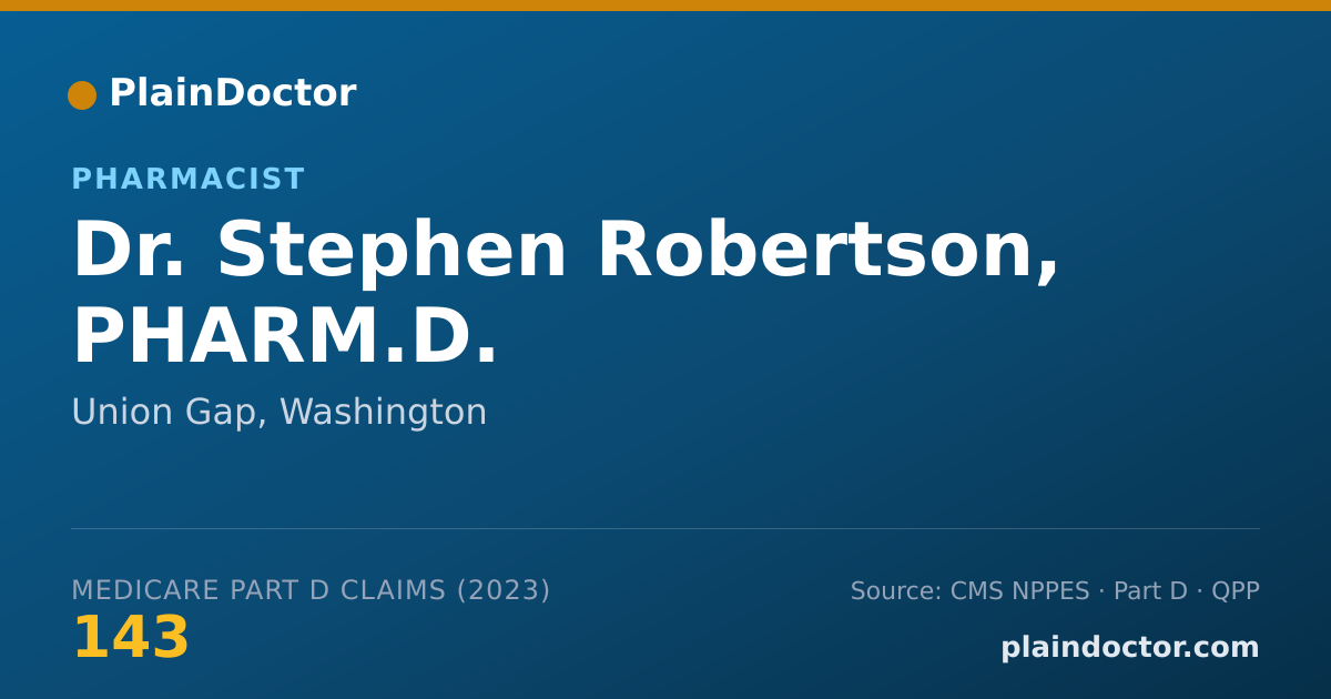 Shareable card for Stephen Robertson, PHARM.D. - Pharmacist, Union Gap, WA