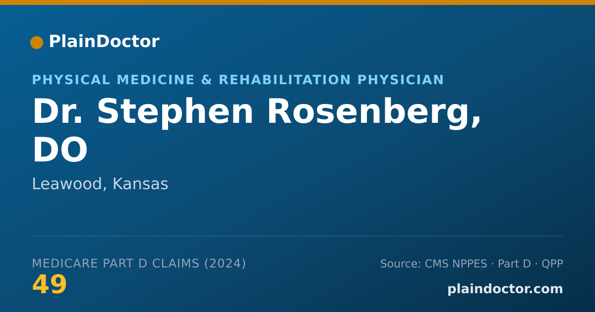 Shareable card for Stephen Rosenberg, DO - Physical Medicine & Rehabilitation Physician, Leawood, KS