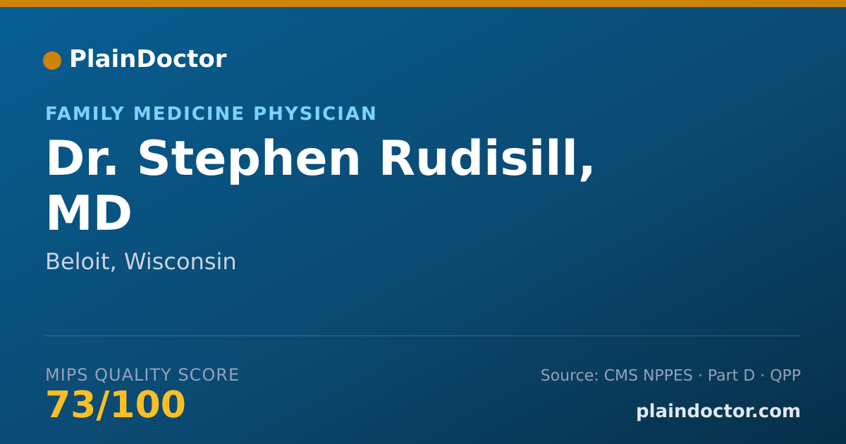 Shareable card for Stephen Rudisill, MD - Family Medicine Physician, Beloit, WI