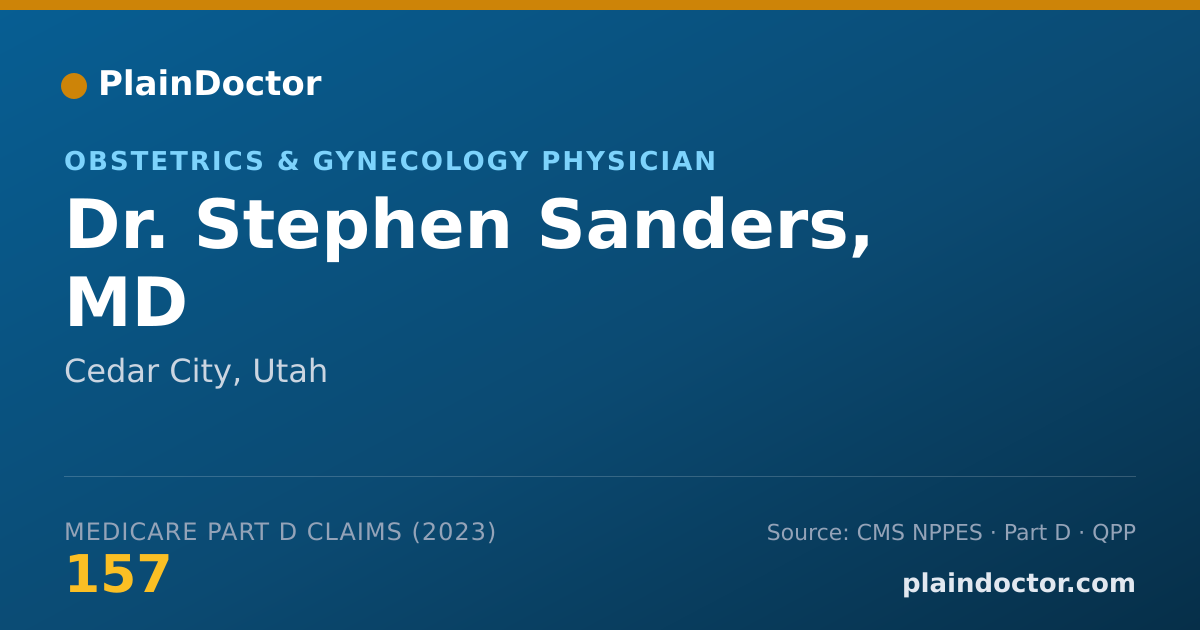 Shareable card for Stephen Sanders, MD - Obstetrics & Gynecology Physician, Cedar City, UT
