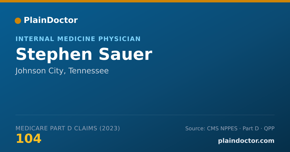 Shareable card for Stephen Sauer - Internal Medicine Physician, Johnson City, TN