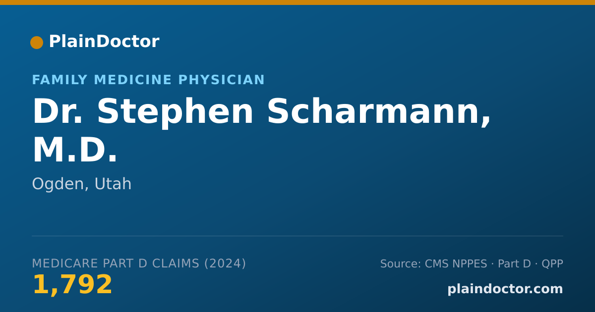 Shareable card for Stephen Scharmann, M.D. - Family Medicine Physician, Ogden, UT