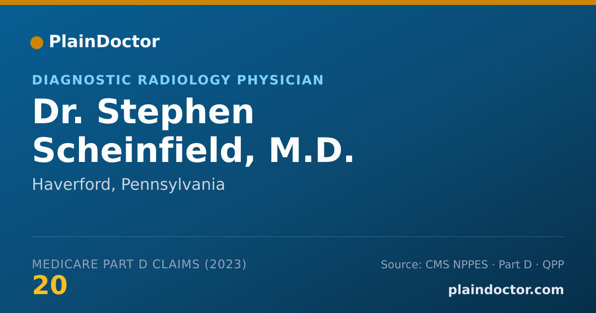 Shareable card for Stephen Scheinfield, M.D. - Diagnostic Radiology Physician, Haverford, PA