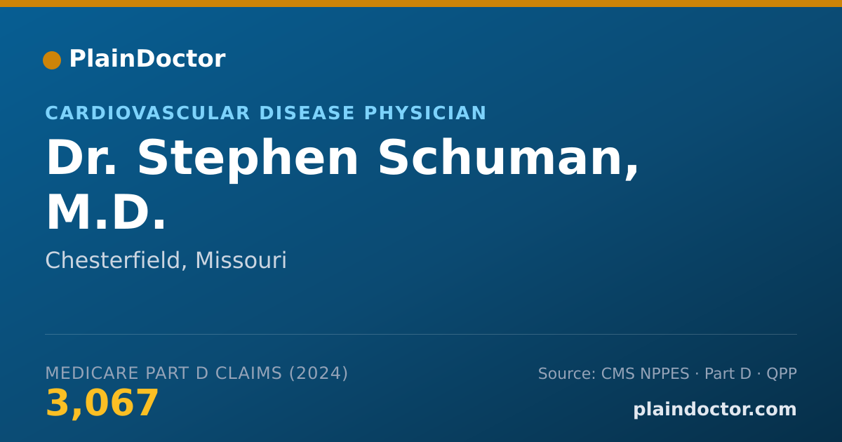 Shareable card for Stephen Schuman, M.D. - Cardiovascular Disease Physician, Chesterfield, MO
