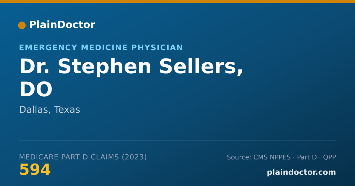 Shareable card for Stephen Sellers, DO - Emergency Medicine Physician, Dallas, TX