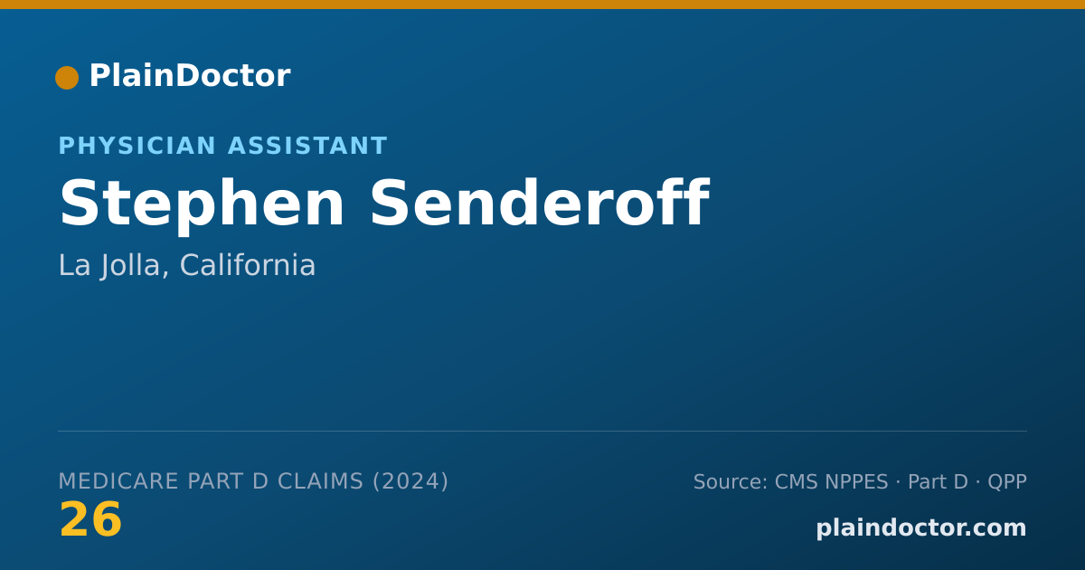 Shareable card for Stephen Senderoff - Physician Assistant, La Jolla, CA