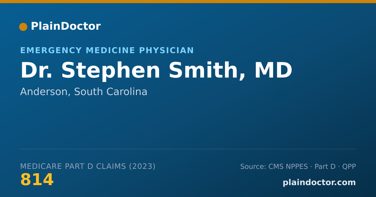 Shareable card for Stephen Smith, MD - Emergency Medicine Physician, Anderson, SC