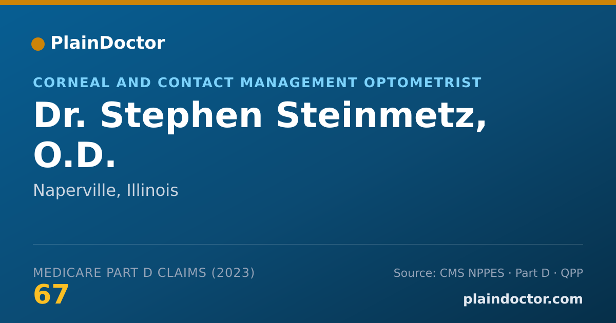 Shareable card for Stephen Steinmetz, O.D. - Corneal and Contact Management Optometrist, Naperville, IL