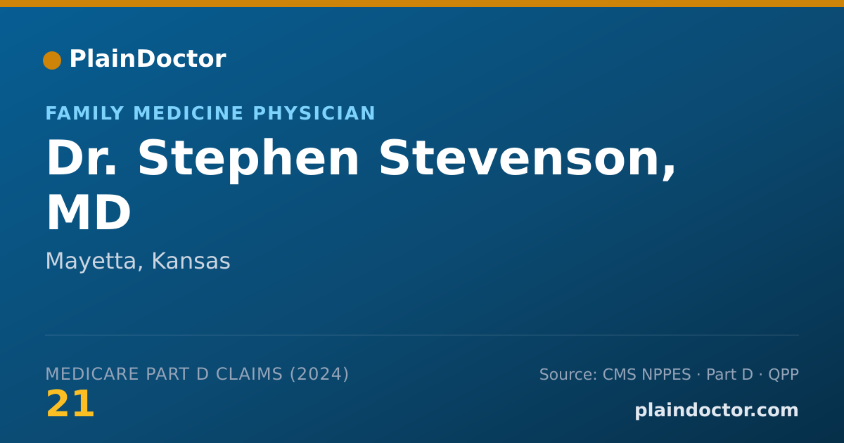 Shareable card for Stephen Stevenson, MD - Family Medicine Physician, Mayetta, KS