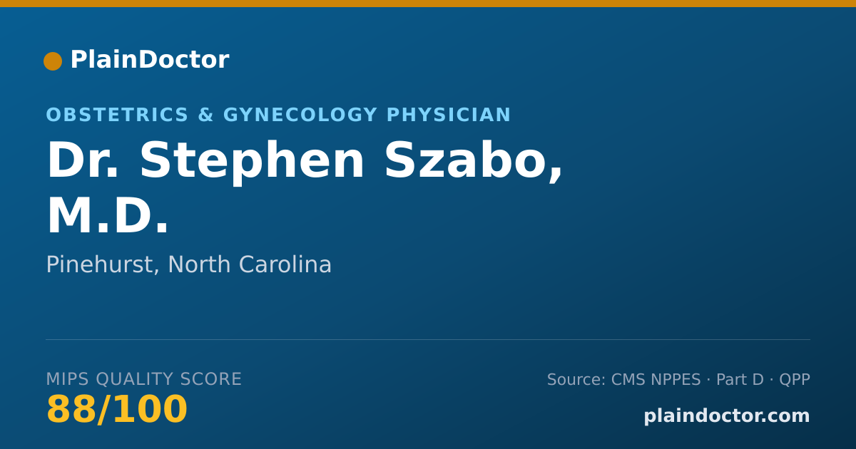 Shareable card for Stephen Szabo, M.D. - Obstetrics & Gynecology Physician, Pinehurst, NC