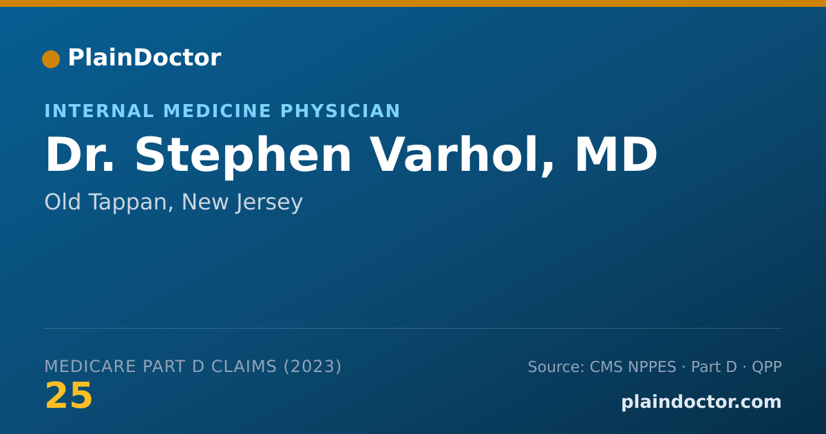 Shareable card for Stephen Varhol, MD - Internal Medicine Physician, Old Tappan, NJ