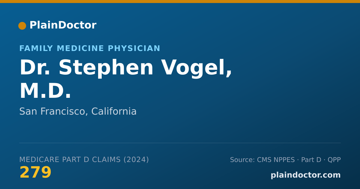 Shareable card for Stephen Vogel, M.D. - Family Medicine Physician, San Francisco, CA