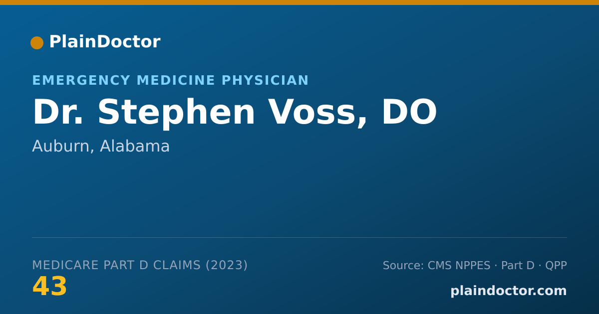 Shareable card for Stephen Voss, DO - Emergency Medicine Physician, Auburn, AL