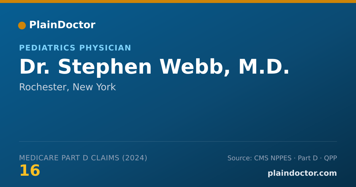 Shareable card for Stephen Webb, M.D. - Pediatrics Physician, Rochester, NY