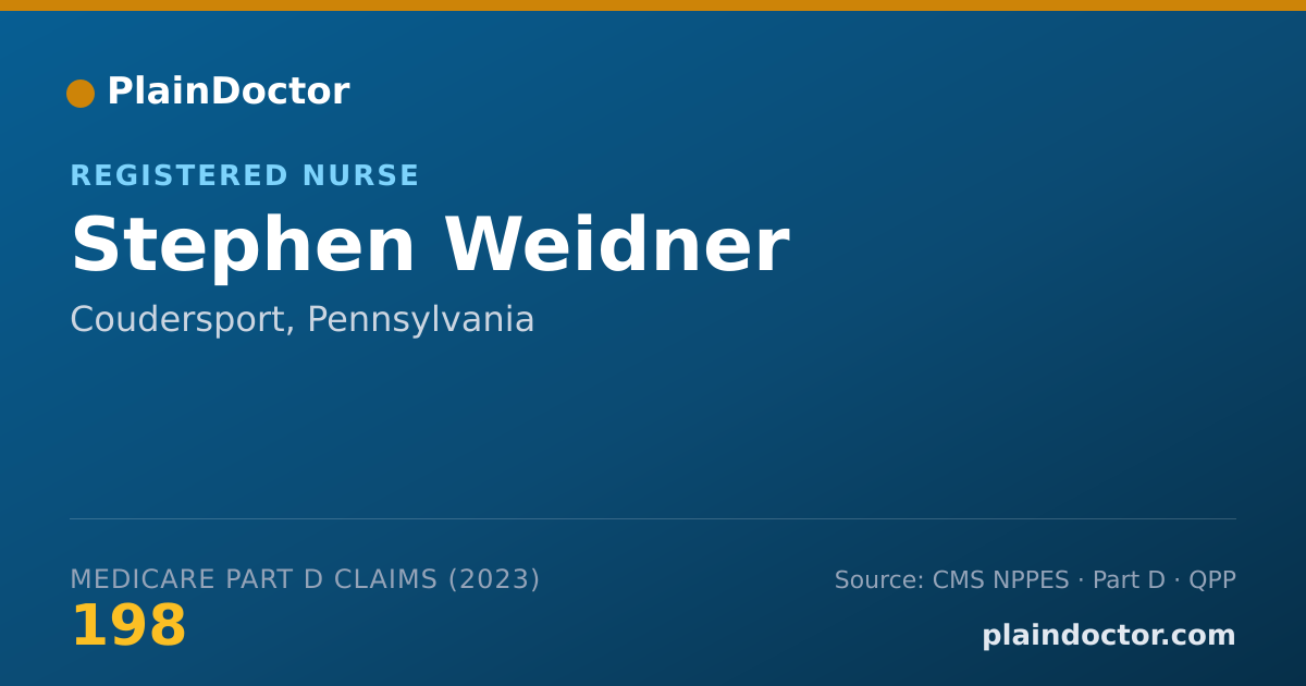 Shareable card for Stephen Weidner - Registered Nurse, Coudersport, PA